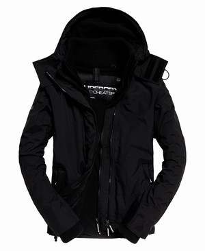 Superdry Arctic Pop Cipzár Hooded SD-Windcheater Férfi Kabát Fekete | IWOPH0162